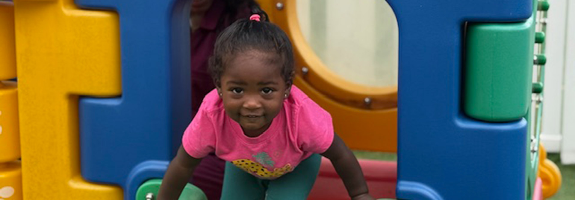 Child playing on playground